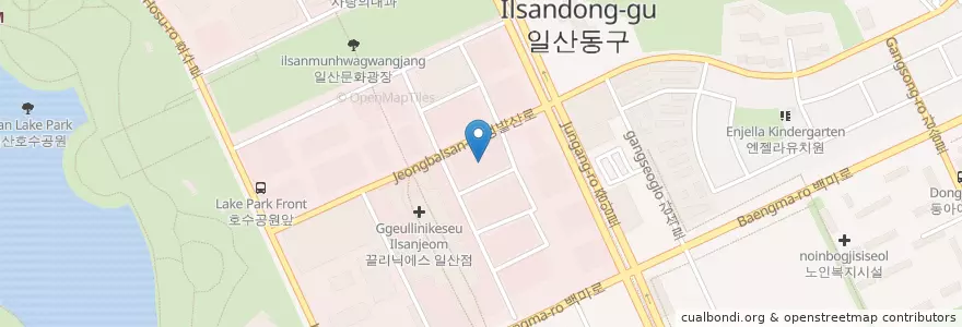 Mapa de ubicacion de 서울가정의학과의원 en کره جنوبی, گیونگی-دو, 고양시, 일산동구.