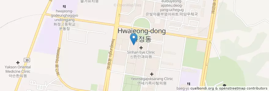 Mapa de ubicacion de 화정신경정신과의원 en 대한민국, 경기도, 고양시, 덕양구.
