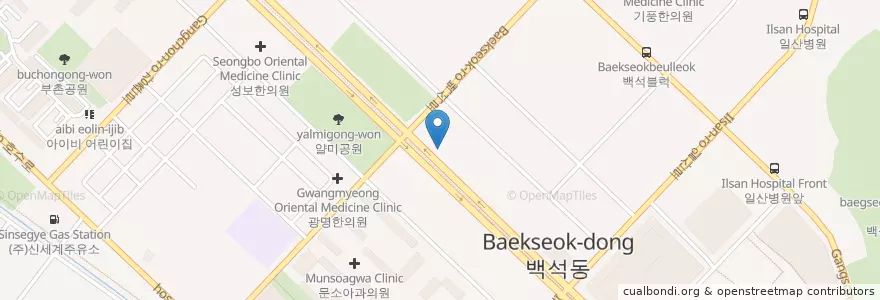 Mapa de ubicacion de 연세송내과의원 en Corea Del Sur, Gyeonggi, 고양시, 일산동구.