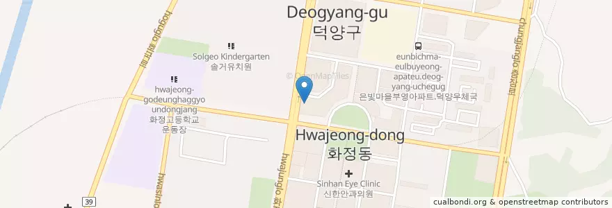 Mapa de ubicacion de 화정연세내과 en كوريا الجنوبية, 경기도, 고양시, 덕양구.