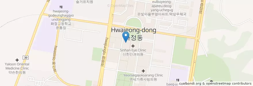 Mapa de ubicacion de 이정우소아과의원 en 대한민국, 경기도, 고양시, 덕양구.