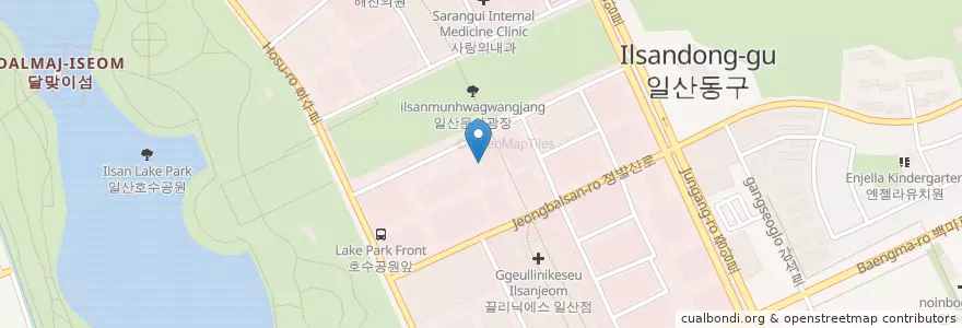 Mapa de ubicacion de 오킴스성형외과 en Corea Del Sur, Gyeonggi, 고양시, 일산동구.