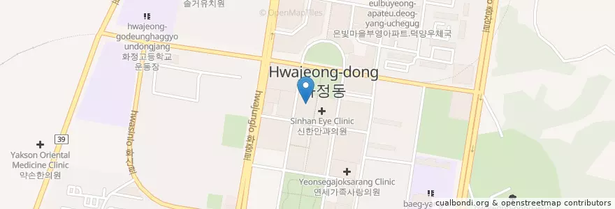Mapa de ubicacion de 조양현산부인과 en Güney Kore, 경기도, 고양시, 덕양구.