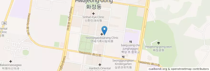 Mapa de ubicacion de 연세가족사랑의원 en Coreia Do Sul, Gyeonggi, 고양시, 덕양구.