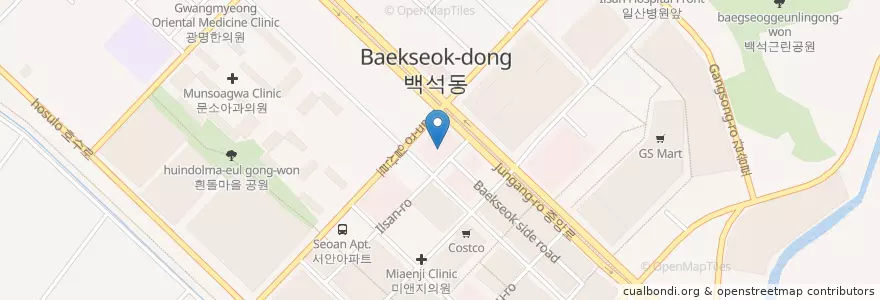 Mapa de ubicacion de 이지신경외과 en Coreia Do Sul, Gyeonggi, 고양시, 일산동구.