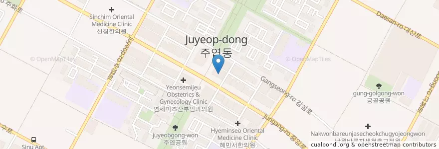 Mapa de ubicacion de 비타민의원 en Coreia Do Sul, Gyeonggi, 고양시, 일산서구.