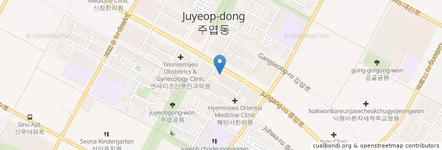 Mapa de ubicacion de 혜민서한의원 en Coreia Do Sul, Gyeonggi, 고양시, 일산서구.