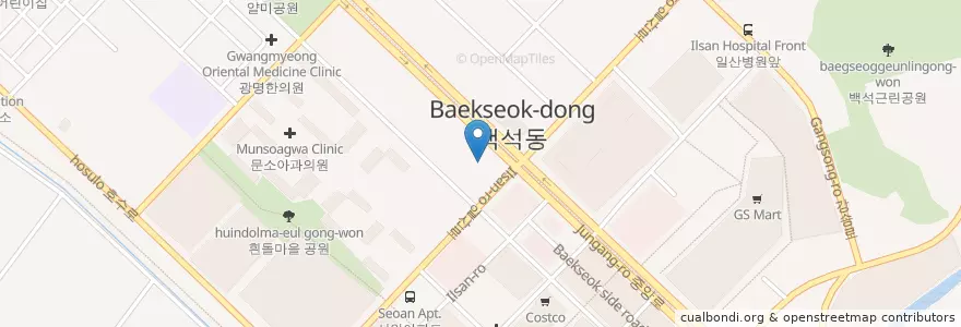 Mapa de ubicacion de 기풍한의원 en 대한민국, 경기도, 고양시, 일산동구.