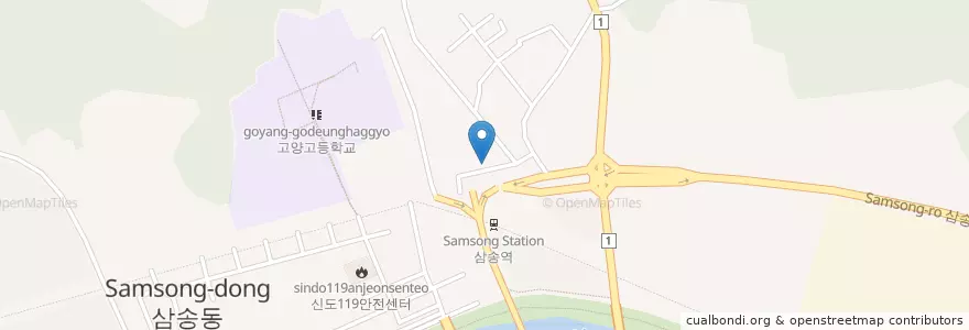 Mapa de ubicacion de 혜성의원 en 대한민국, 경기도, 고양시, 덕양구.