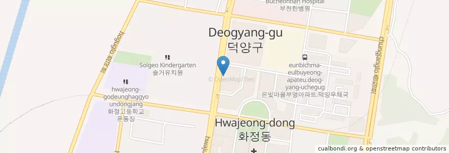 Mapa de ubicacion de 윤재우한의원 en Республика Корея, Кёнгидо, Коян, 덕양구.