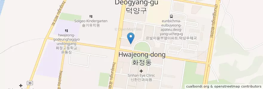 Mapa de ubicacion de 화정코앤키한의원 en Республика Корея, Кёнгидо, Коян, 덕양구.