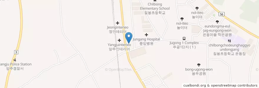 Mapa de ubicacion de 예치과의원 en Республика Корея, Кёнгидо, 양주시.