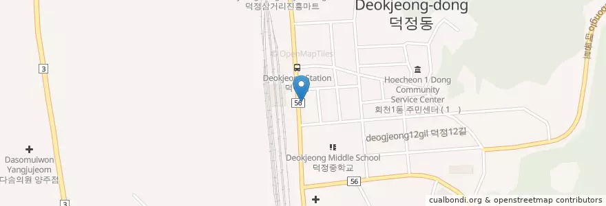 Mapa de ubicacion de Deokjeong Oriental Medicine Clinic en South Korea, Gyeonggi-Do, Yangju.