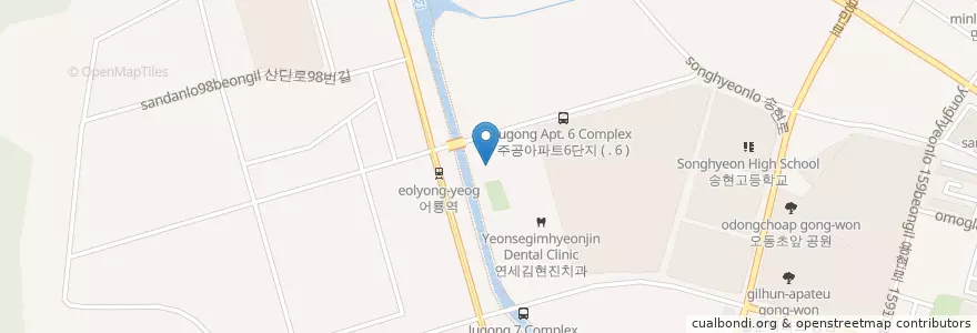 Mapa de ubicacion de 은요양병원 en Güney Kore, 경기도, 의정부시.