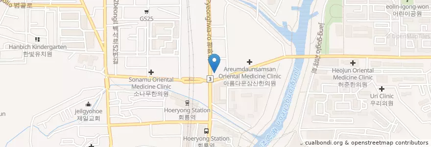 Mapa de ubicacion de 정운봉치과의원 en Südkorea, Gyeonggi-Do, 의정부시.