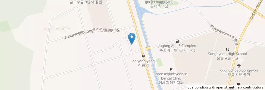 Mapa de ubicacion de 서울종합동물병원 en Zuid-Korea, Gyeonggi-Do, 의정부시.