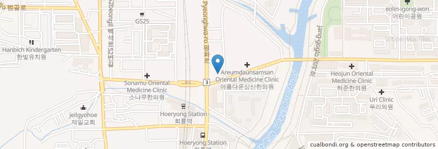 Mapa de ubicacion de 오영환안과 en 大韓民国, 京畿道, 議政府市.