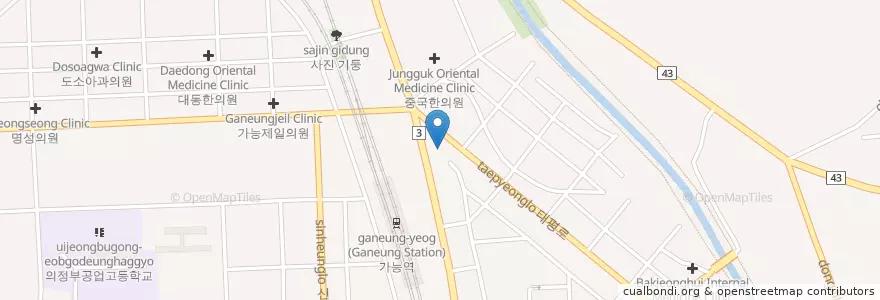 Mapa de ubicacion de 추병원 en Südkorea, Gyeonggi-Do, 의정부시.