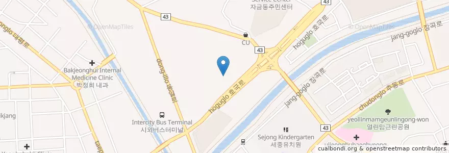 Mapa de ubicacion de 행복한동물병원 en Corea Del Sur, Gyeonggi, 의정부시.