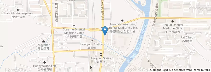 Mapa de ubicacion de 호원종합동물병원 en کره جنوبی, گیونگی-دو, 의정부시.