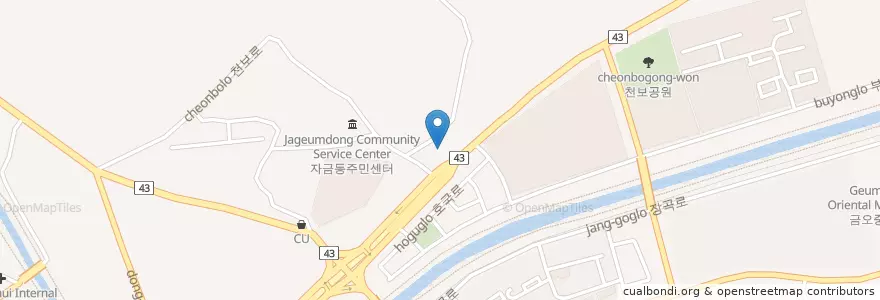 Mapa de ubicacion de 몸편한세상 en 대한민국, 경기도, 의정부시.