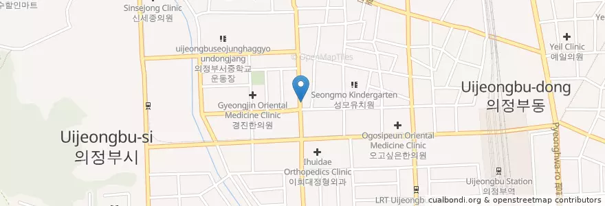 Mapa de ubicacion de Iseongmin Dental Clinic en South Korea, Gyeonggi-Do, Uijeongbu-Si.