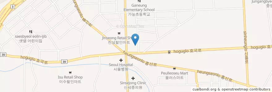Mapa de ubicacion de 하늘치과의원 en Südkorea, Gyeonggi-Do, 의정부시.