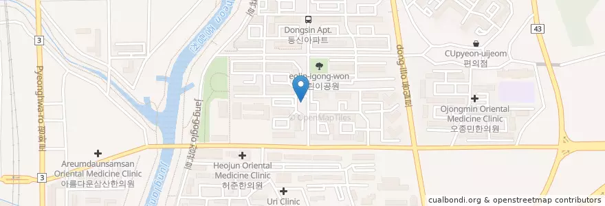 Mapa de ubicacion de 중앙박치과 en Республика Корея, Кёнгидо, 의정부시.