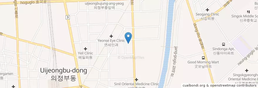 Mapa de ubicacion de 이정훈치과의원 en Güney Kore, 경기도, 의정부시.