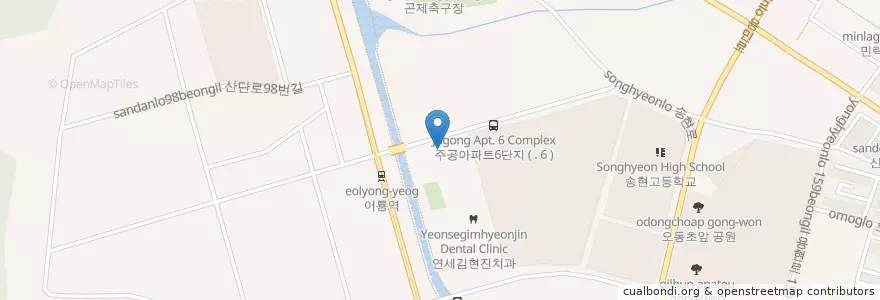 Mapa de ubicacion de 사랑이가득한치과 en Korea Selatan, Gyeonggi, 의정부시.