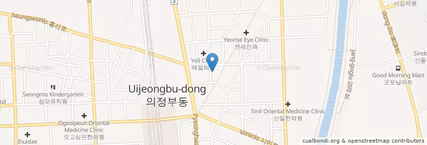 Mapa de ubicacion de 신일치과 en Coreia Do Sul, Gyeonggi, 의정부시.