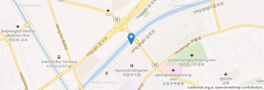 Mapa de ubicacion de 송세헌치과의원 en Corea Del Sur, Gyeonggi, 의정부시.
