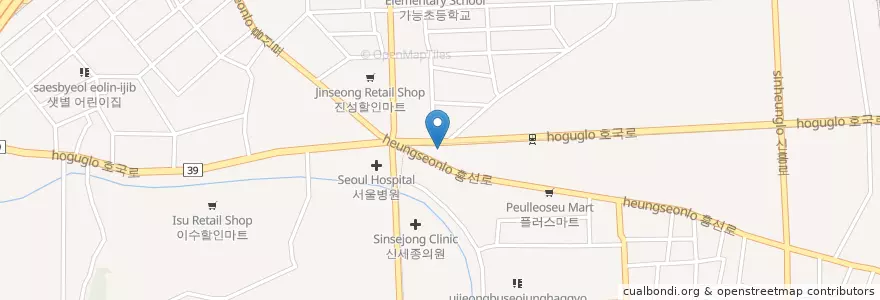 Mapa de ubicacion de 고려치과의원 en كوريا الجنوبية, 경기도, 의정부시.