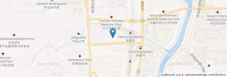 Mapa de ubicacion de 박기환치과 en 대한민국, 경기도, 의정부시.