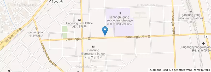 Mapa de ubicacion de 주안가정의학과의원 en Korea Selatan, Gyeonggi, 의정부시.