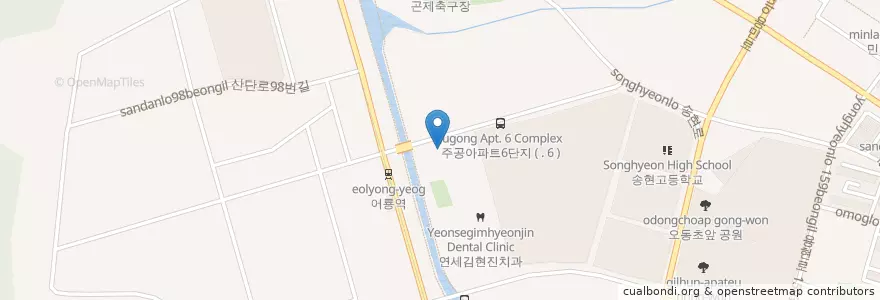 Mapa de ubicacion de 황일섭내과의원 en Республика Корея, Кёнгидо, 의정부시.