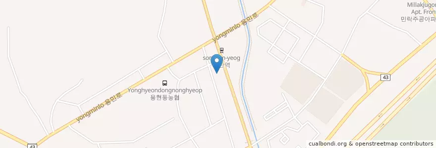 Mapa de ubicacion de Sinseungyong Internal Medicine Clinic en South Korea, Gyeonggi-Do, Uijeongbu-Si.