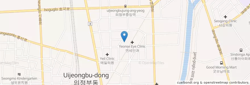 Mapa de ubicacion de 이철희성형외과 en 大韓民国, 京畿道, 議政府市.