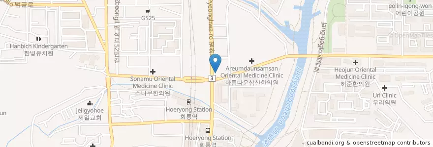 Mapa de ubicacion de 이주연의원 en 대한민국, 경기도, 의정부시.