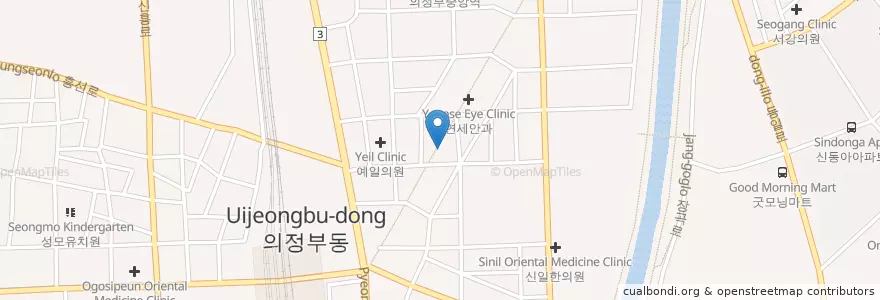 Mapa de ubicacion de 장피부과의원 en Coreia Do Sul, Gyeonggi, 의정부시.
