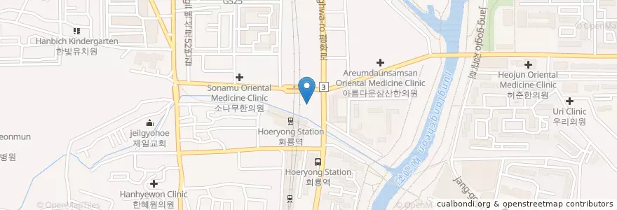 Mapa de ubicacion de 김종규이비인후과의원 en 大韓民国, 京畿道, 議政府市.