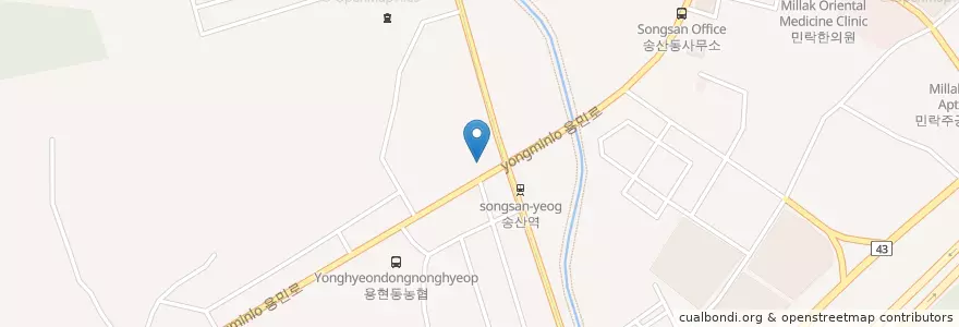Mapa de ubicacion de 한마음연세이비인후과의원 en 韩国/南韓, 京畿道, 议政府市.