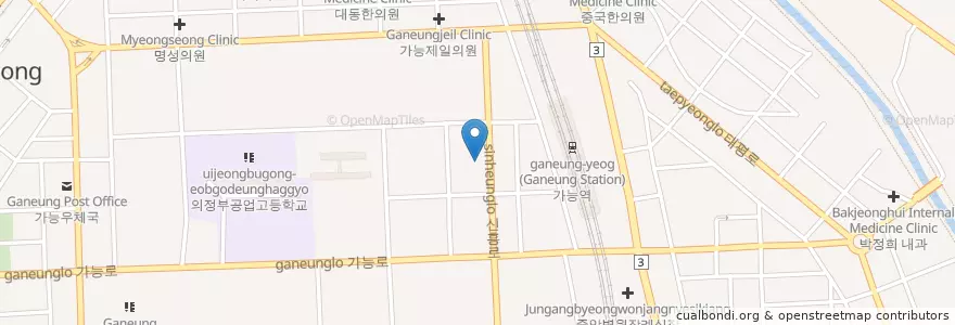 Mapa de ubicacion de 신촌동물병원 en Güney Kore, 경기도, 의정부시.