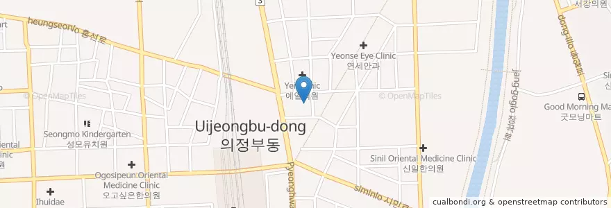 Mapa de ubicacion de 진생한의원 en 대한민국, 경기도, 의정부시.