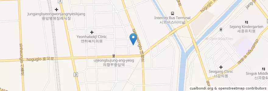 Mapa de ubicacion de 동선당한의원 en Corée Du Sud, Gyeonggi, 의정부시.