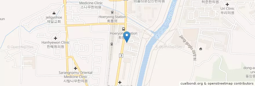 Mapa de ubicacion de 회룡한의원 en كوريا الجنوبية, 경기도, 의정부시.