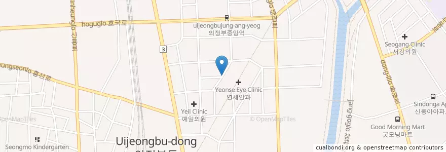 Mapa de ubicacion de 이한의원 en 대한민국, 경기도, 의정부시.