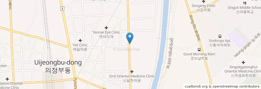 Mapa de ubicacion de 감초한의원 en كوريا الجنوبية, 경기도, 의정부시.