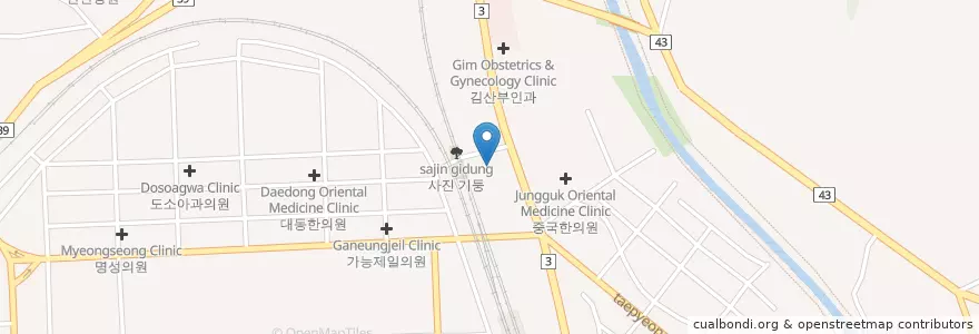 Mapa de ubicacion de Gihoil Clinic en South Korea, Gyeonggi-Do, Uijeongbu-Si.