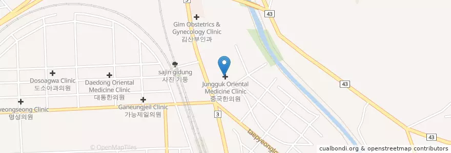 Mapa de ubicacion de 중국한의원 en Corea Del Sud, Gyeonggi, 의정부시.
